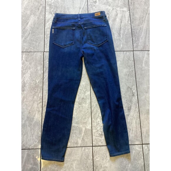 Paige Jeans Womens 27 Blue Hoxton Crop Skinny Stretch Denim High Rise Pants - Picture 4 of 10